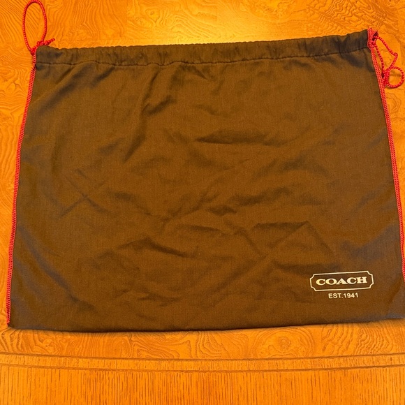 Coach Accessories - Coach Black Drawstring Dust Bag with Red Trim